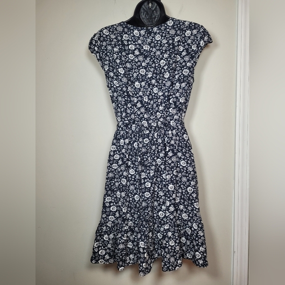 J. Crew Mercantile Floral Faux Wrap Dress sz 0 - Picture 4 of 12